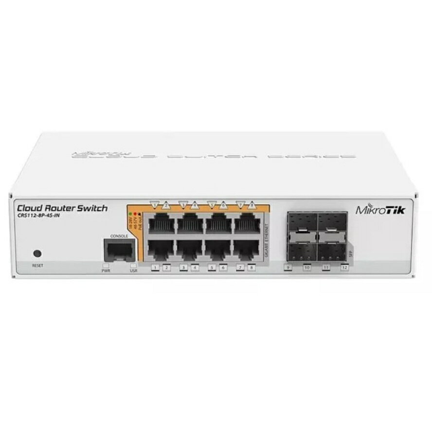 台灣公司貨 MikroTik POE Switch CRS112-8P-4S-IN
