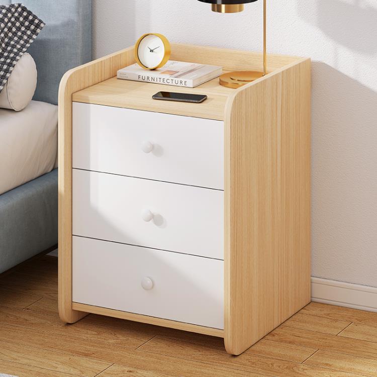 床頭櫃 現代簡約家用小型床頭收納櫃簡易款ins風儲物櫃床邊置物架 三木優選