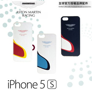 英國原廠授權 Aston Martin Racing iPhone SE / 5 / 5S 專用 賽道真皮背殼 出清