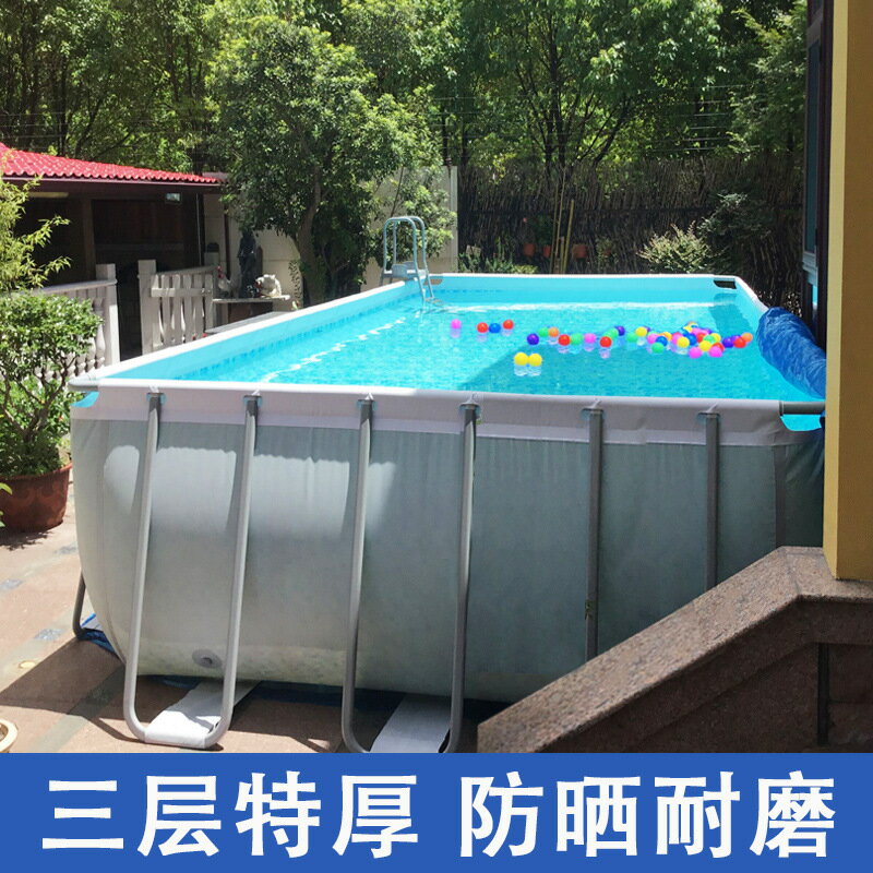 支架泳池大型游泳池兒童家用成人戶外免充氣折疊加厚室外大水池