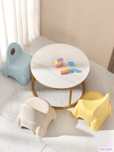 兒童小凳子家用椅子塑料加厚防滑幼兒園卡通靠背椅寶寶餐椅小矮凳