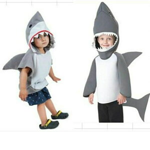 新款COS兒童春節舞臺表演演出海洋海底動物男女童鯊魚大白鯊服裝