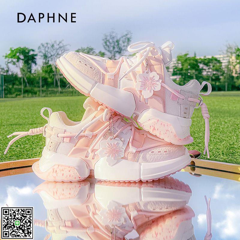DAPHNE達芙妮2022年秋季爆款櫻花鞋粉色老爹鞋女原創洋氣小眾森系-UM.有米家居