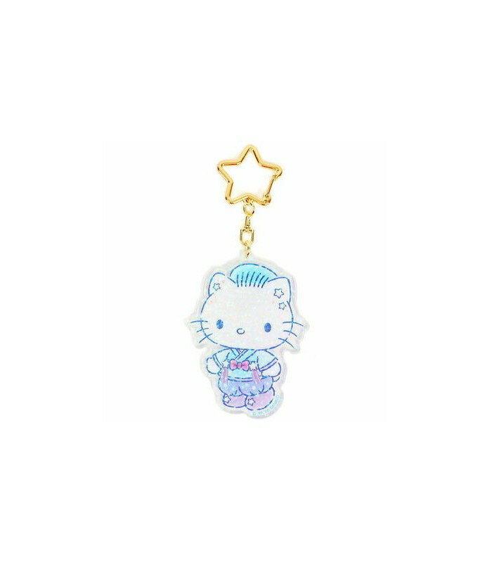 【震撼精品百貨】Hello Kitty 凱蒂貓~日本三麗鷗sanrio KITTY壓克力造型鑰匙圈-七夕丹尼爾*49873