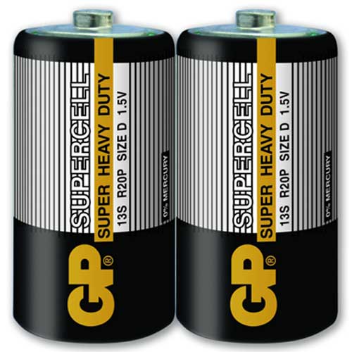 GP 超霸 (黑)超級環保碳鋅電池 1號 2入