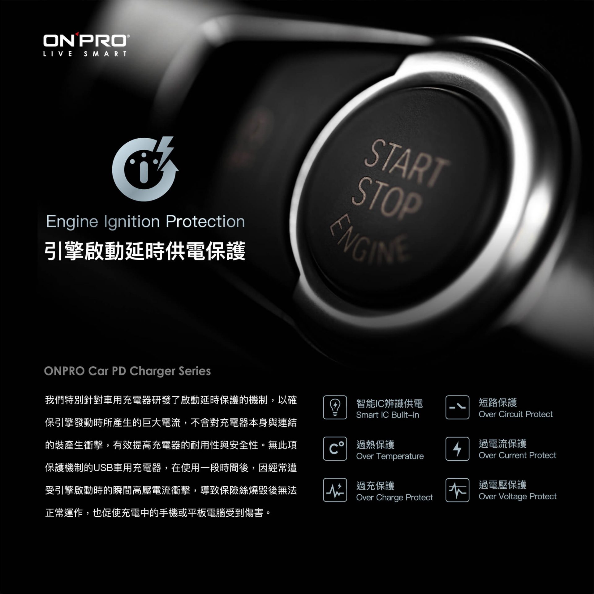 onpro GT-P66CC 雙USB-C 快充 3.0 66W 急速 車用 充電器 雙 PD 快速充電 6