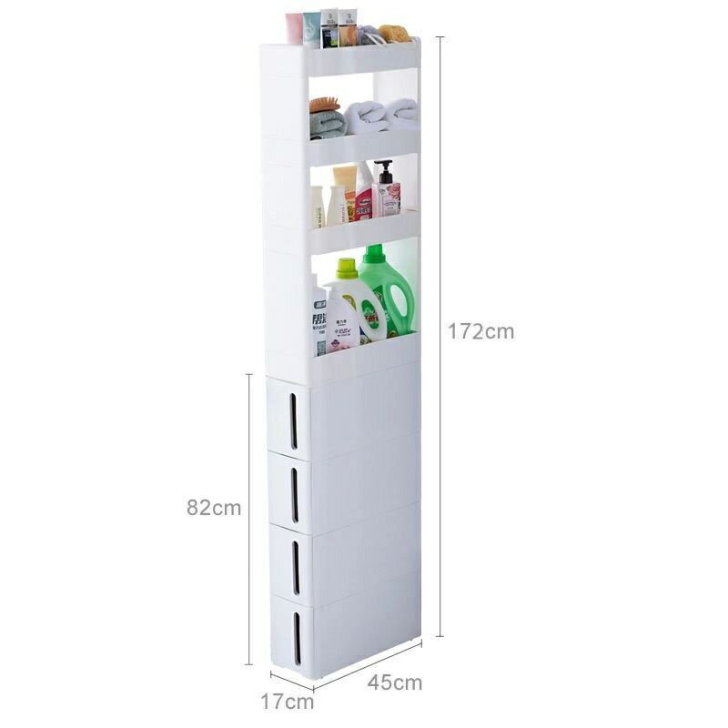 免運夾縫收納櫃17cm廚房窄縫隙冰箱抽屜式收納櫃衛生間塑料間隙置物架