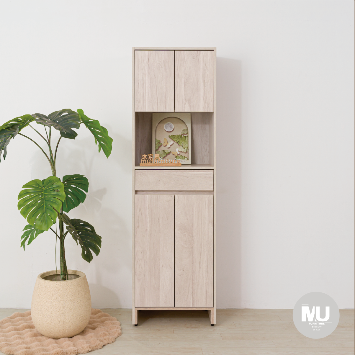 【沐家具Mufurniture】Light 現代風 2x6.5尺中空高鞋櫃)/玄關櫃/客廳/收納