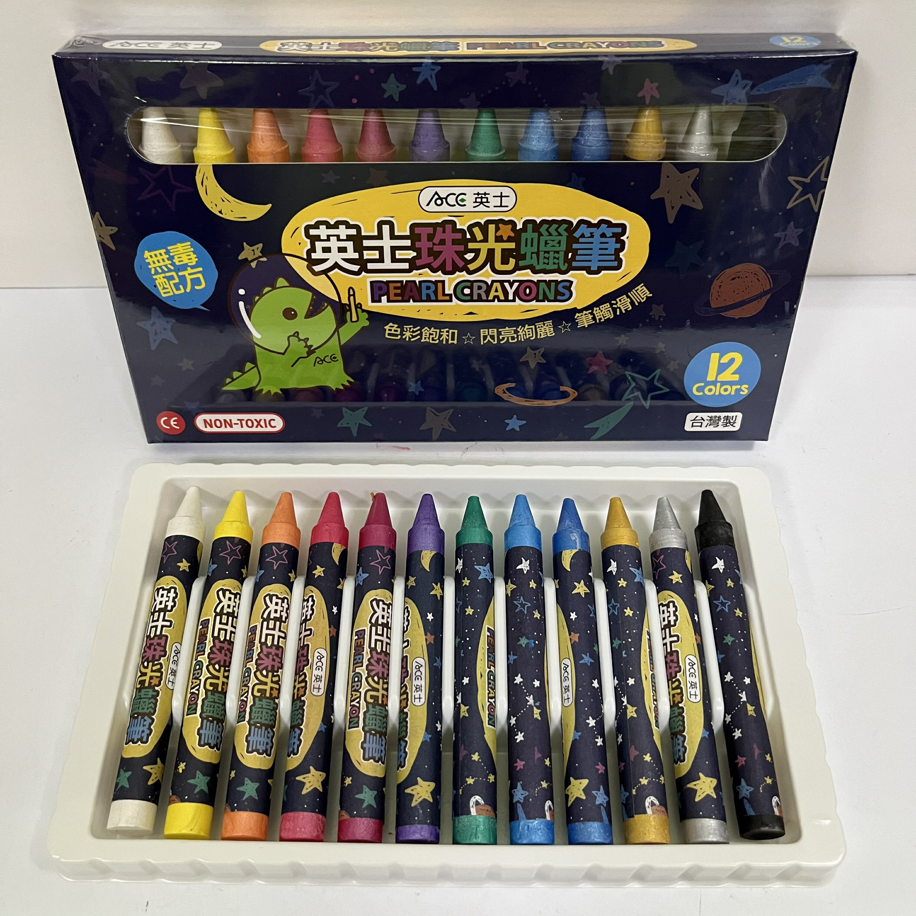珠光色蠟筆 英士B-PC12
