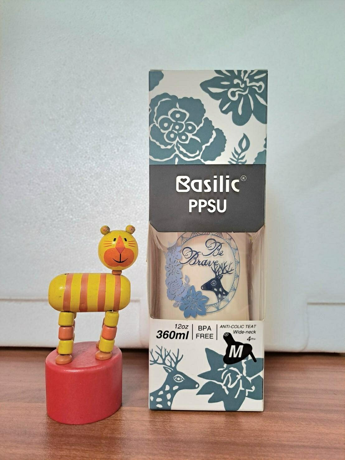 貝喜力克 防脹氣PPSU寬口大奶瓶360ml(含贈品)