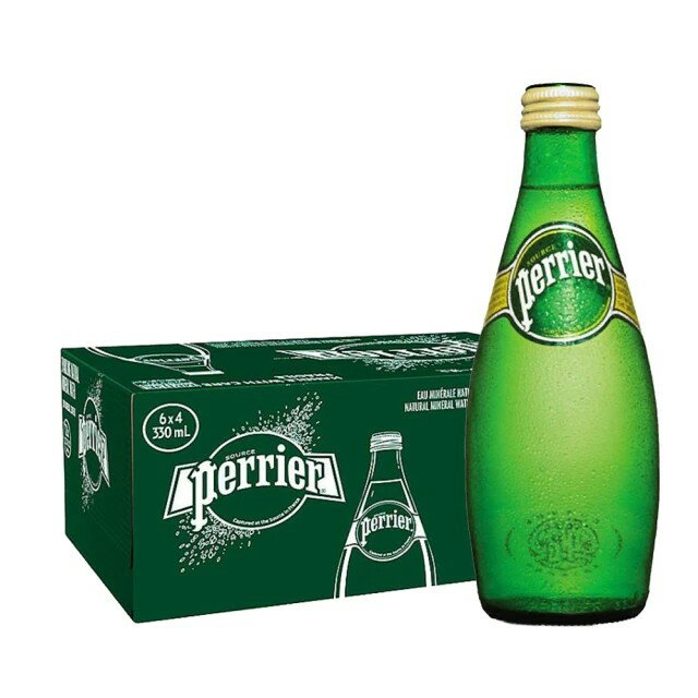 法國 PERRIER沛綠雅-氣泡礦泉水 玻璃瓶裝(330mlx4瓶)
