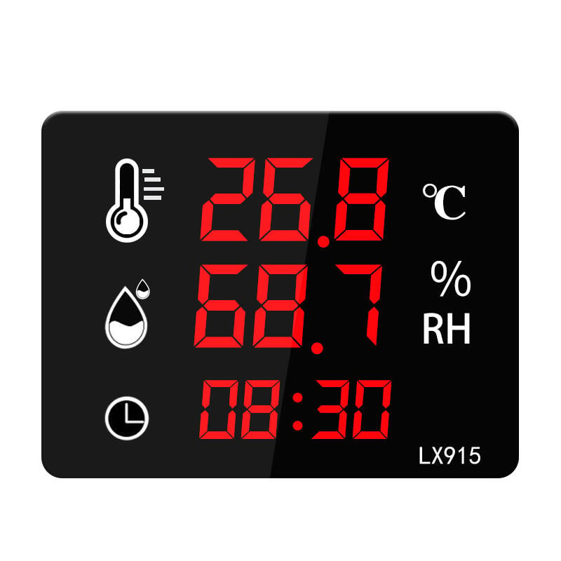【可開發票】熱賣 溫度計 電子幹溫濕度計錶 家用室內外工業高精度顯示器檢測儀壁掛式lx915
