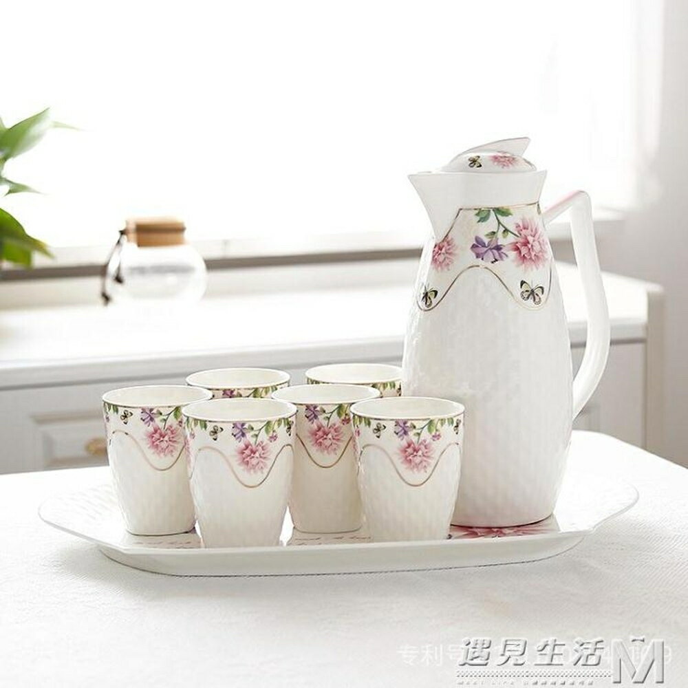 陶瓷杯具客廳水杯套裝家用 創意歐式涼水壺冷水壺杯子茶杯個性 WD 全館免運