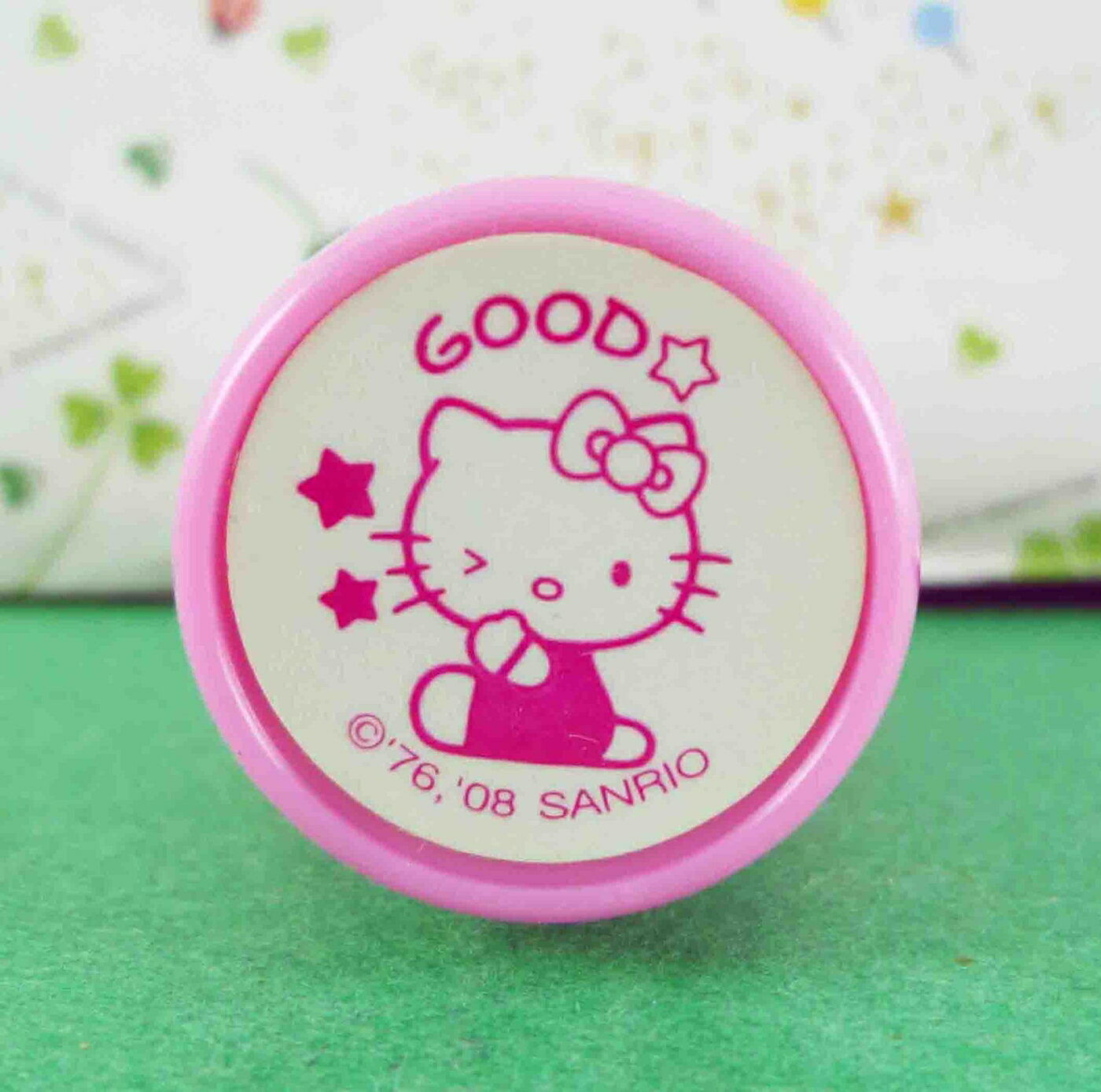 【震撼精品百貨】Hello Kitty 凱蒂貓 KITTY筆套印章-星星-粉色 震撼日式精品百貨