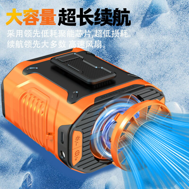 新款便攜式迷你小風扇usb充電創意戶外隨身露營懶人掛腰風扇【博野五金】