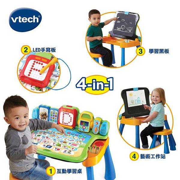 Vtech 4合1多功能互動學習點讀寫桌椅組 / 兒童節禮物/聖誕節禮物/聖誕禮物