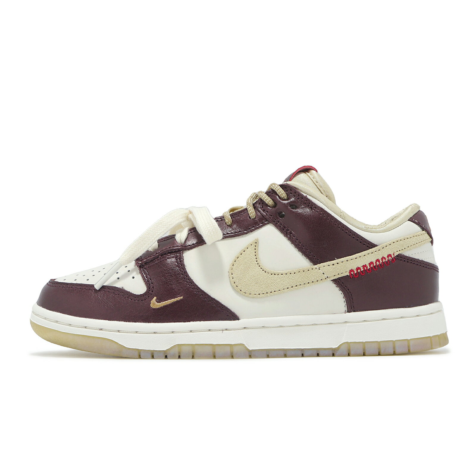 Nike 休閒鞋 Wmns Dunk Low LX 女鞋 酒紅 金 金勾 CNY 新年 蛇年
