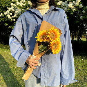 向日葵仿真花束擺件干花假花野餐塑料花裝飾擺件手捧攝影拍照道具