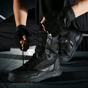 cqb戰術靴加厚雪高幫特種兵男作戰靴輕量作訓減震耐磨防滑沙漠靴