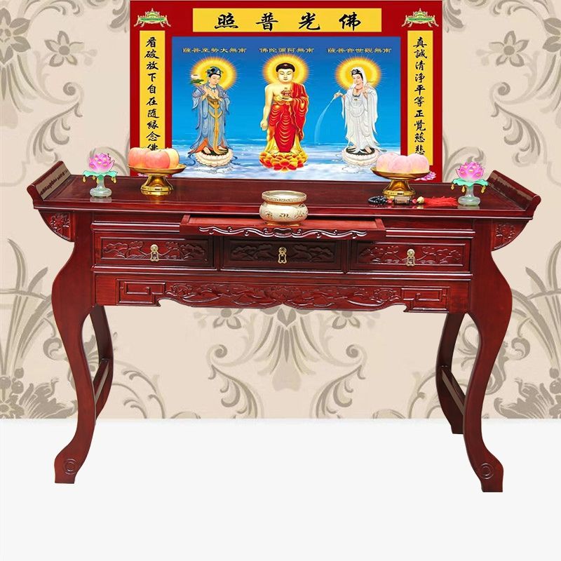 限時下殺 免運 可開立發票 臺灣公司 供桌佛臺家用佛桌神臺供奉佛像桌子條案香案財神爺神明佛龕實木