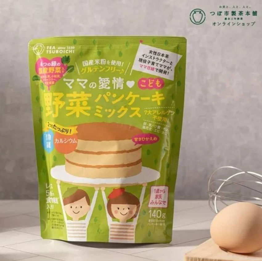 【日本 TSUBOICHI 製茶本舖】米製蔬菜鬆餅粉 (140g)