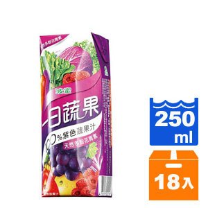 波蜜 一日蔬果100%紫色蔬果汁 250ml (18入)/箱