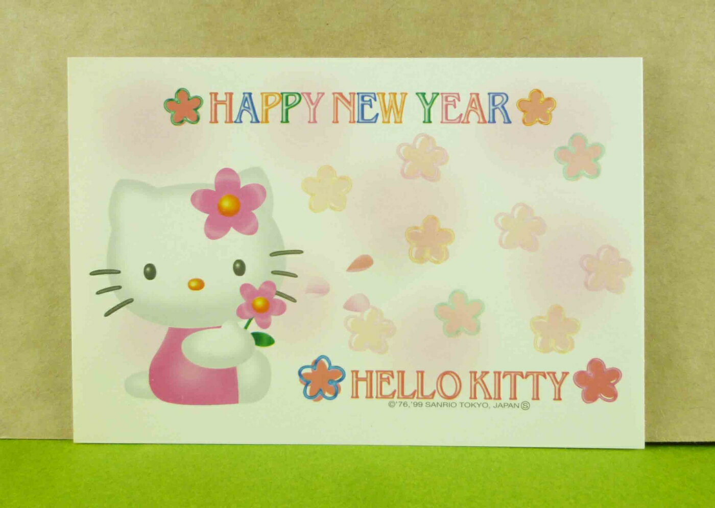 【震撼精品百貨】Hello Kitty 凱蒂貓 3入明信片-粉側坐 震撼日式精品百貨