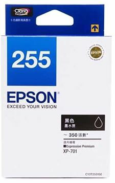 EPSON T255150 (255) 標準型黑色墨水匣 (列印量約：350頁)★★★全新原廠公司貨★★★含稅附發票