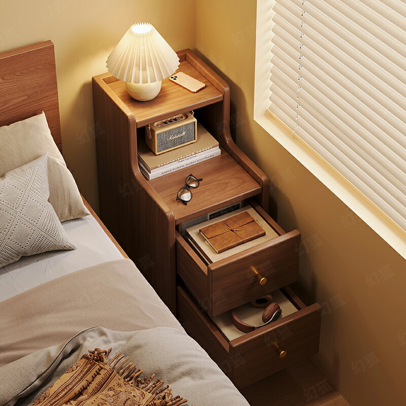 床頭櫃簡約現代臥室家用超窄實木色夾縫床邊置物架小型收納櫃子 幸福驛站