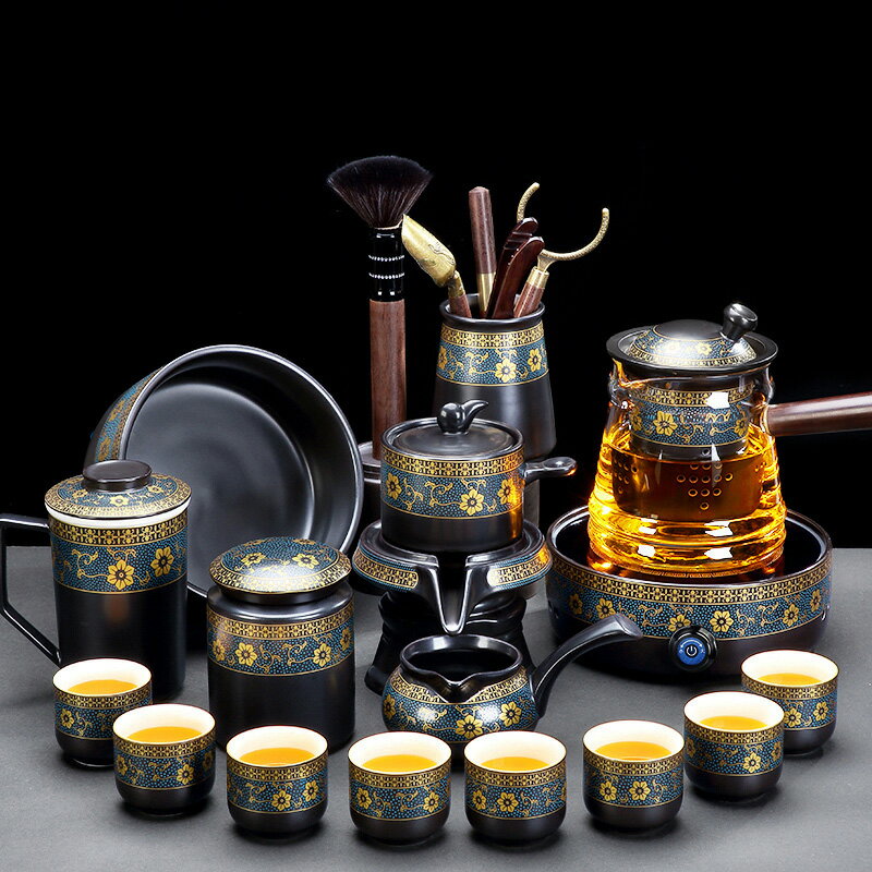唐豐玻璃煮茶套裝家用透明耐熱燒水壺普洱黑茶燒茶壺小型電熱茶爐