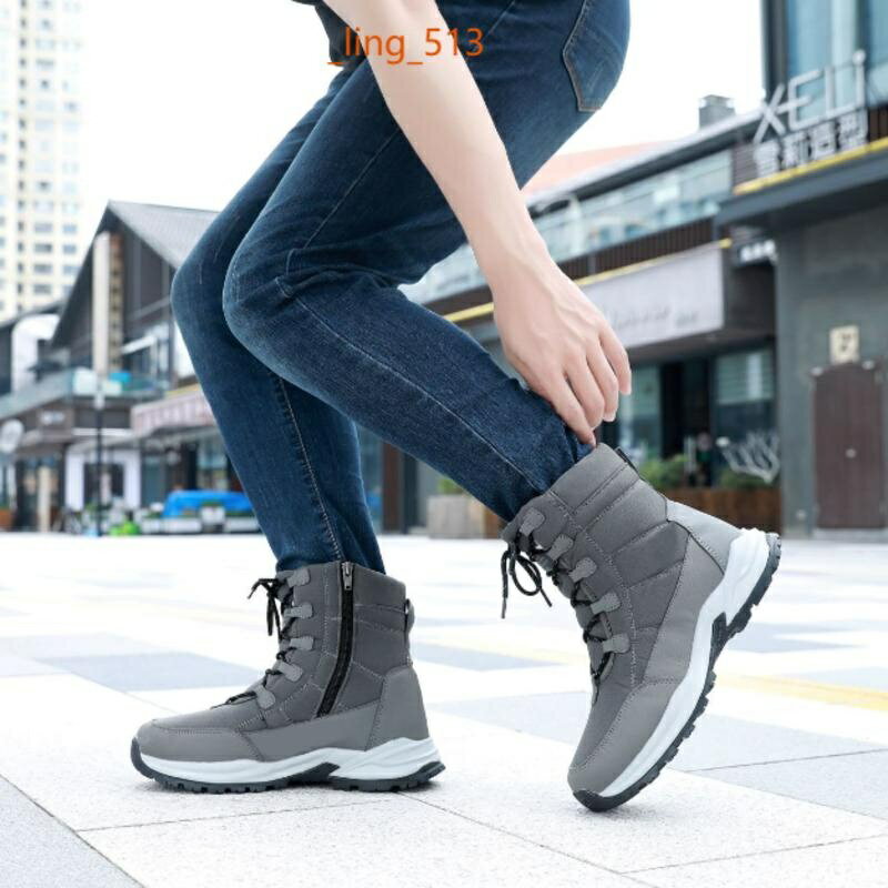 北海道雪地靴男冬季保暖加絨加厚戶外男靴厚底防滑耐磨 高幫棉鞋 哈爾濱 雪靴 雪地靴 冬靴 加絨加厚 保暖靴 防水棉靴