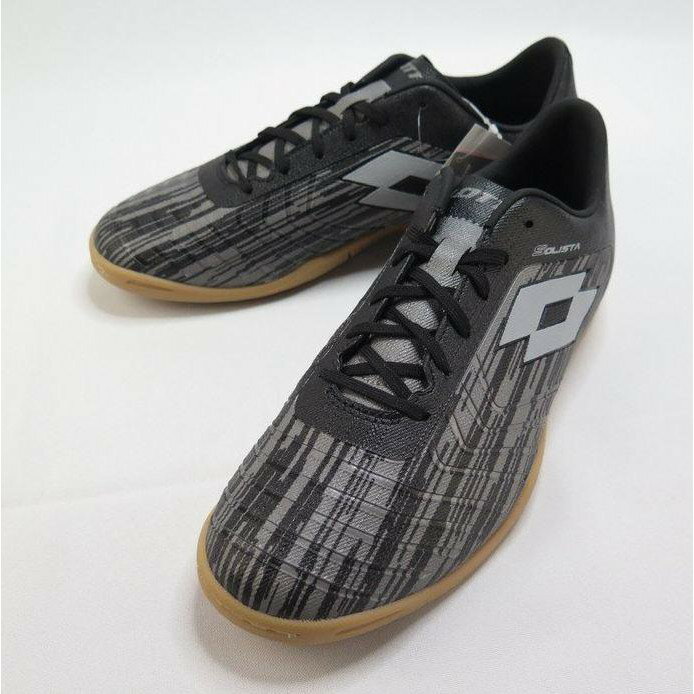 LOTTO 樂得 室內足球鞋 男款 灰/黑 LT21165359J【大自在運動休閒精品店】