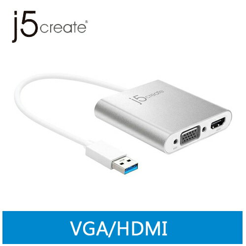 【現折$50 最高回饋3000點】j5create JUA360 USB3.0 to VGA/HDMI外接顯卡