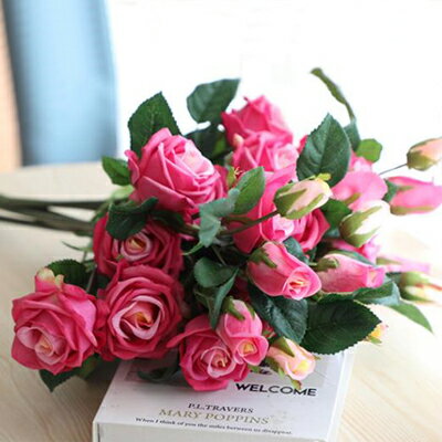 【仿真密克羅尼玫瑰系列-多款可選-1款/組】手感保濕膠花玫瑰花絹花假花裝飾花-90501