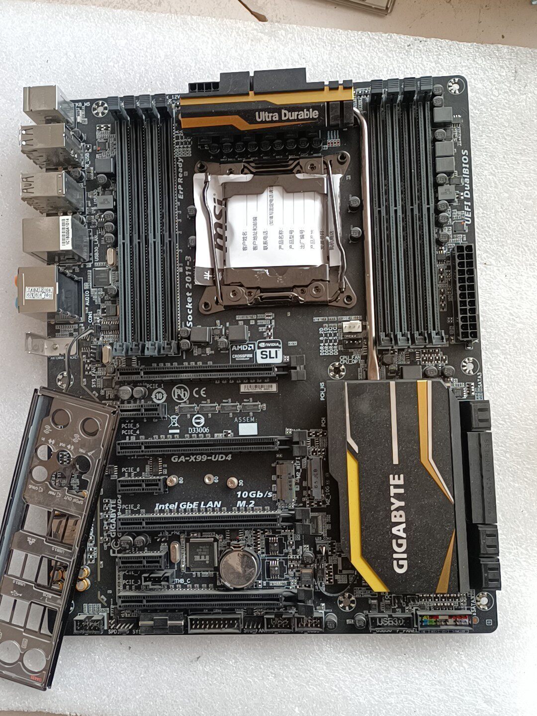 【台灣現貨】技嘉GA-X99-UD4 拆機主機板 支援X99平臺/DDR4/PCI-E 3.0/M.2/USB3.1 裝機升級首選