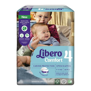 [送天才小廚神烹飪組] 麗貝樂 Libero 嬰兒紙尿褲 4號M (26片x8包/箱)【甜蜜家族】
