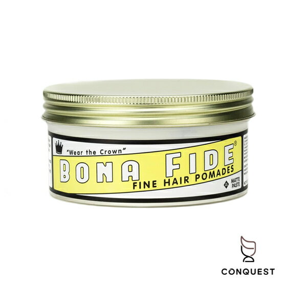 【 CONQUEST 】Bona Fide Matte Paste 16oz 無光澤水洗式髮蠟 手撥油頭造型 乾爽滑順 不黏膩