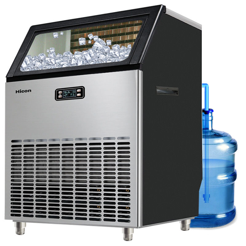 免運 機商用奶茶店大型80/120公斤小型全自動大容量方冰塊機器328L 快速出貨