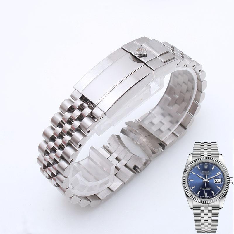 勞力士手表帶日志型鋼帶男表鏈ROLEX116233實心不銹鋼20 21mm【北歐家居生活】