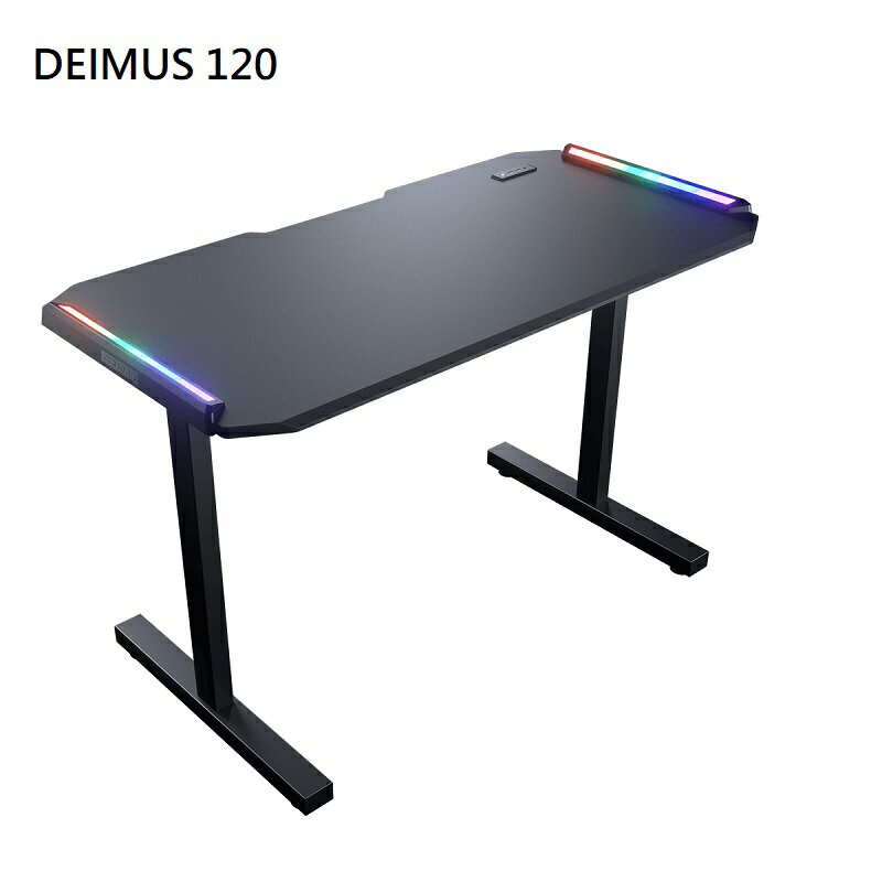 【享最高折300】COUGAR 美洲獅 DEIMUS 120 防刮磨砂表面/RGB燈光/線材收納槽 電競桌
