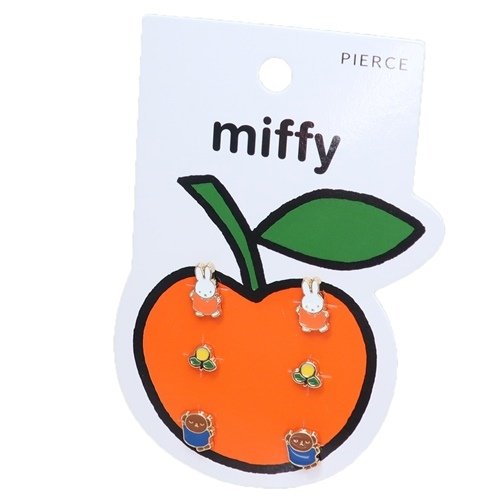 【震撼精品百貨】米菲兔/米飛兔_Miffy~日本米菲兔 MIFFY耳環-蘋果*46124