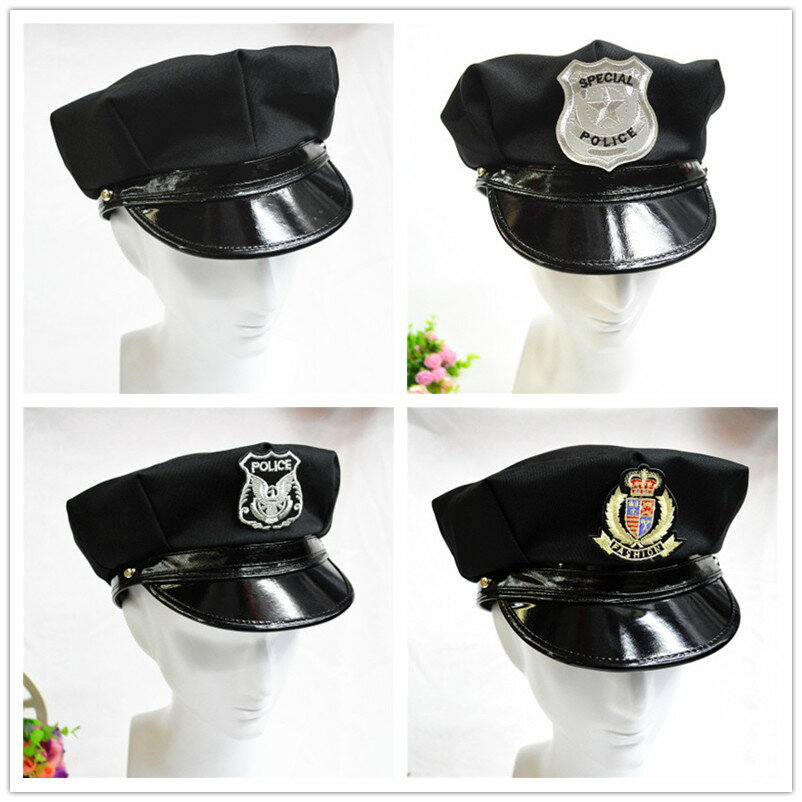 新款復古黑色八角帽男女舞臺表演大蓋帽海軍船長帽制服搭配帽子潮