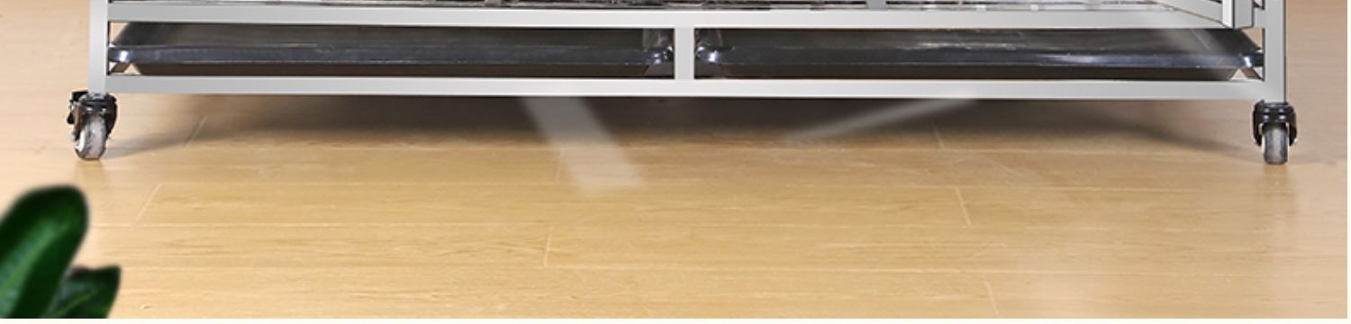 【超多款式咨詢客服】不銹鋼狗籠室內單層帶輪子不銹鋼狗籠中型大型犬304方管狗房加粗 6