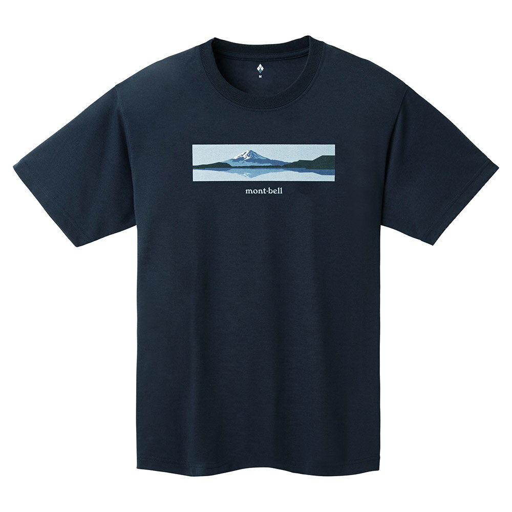 【【蘋果戶外】】mont-bell 1114744 NV 海軍藍【中性】FUJI 富士山 Wickron 短袖排汗衣 排汗T恤 機能衣