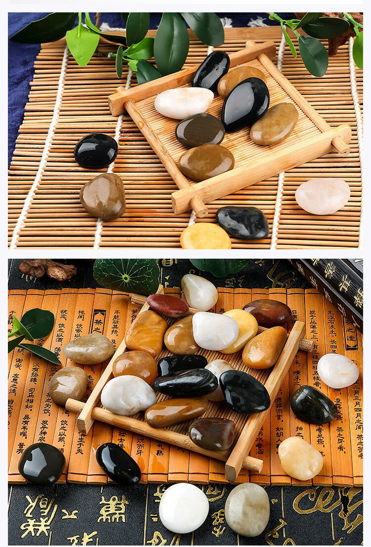 鋪面石鵝卵石雨花石天然白石子魚缸花盆鵝軟石裝飾盆栽園藝石頭子 9