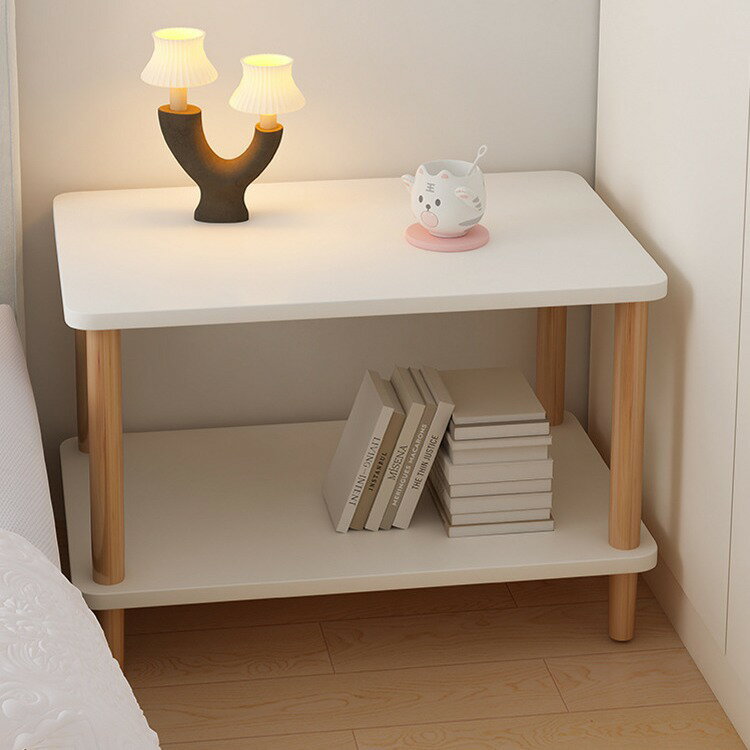 APP下單享點數9% 床頭柜置物架小茶幾現代簡約小型實木收納柜簡易臥室小柜子儲物柜