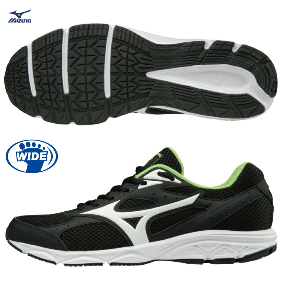 K1GA180015（黑X白X螢光綠）一般型鞋款 寬楦 MIZUNO MAXIMIZER 20 男慢跑鞋 S【美津濃MIZUNO】