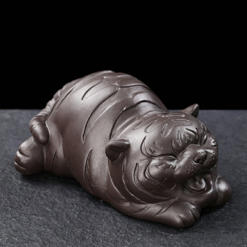 茶寵紫砂茶寵2022新虎年可養精品茶具配件桌台老虎擺件手工茶玩YF