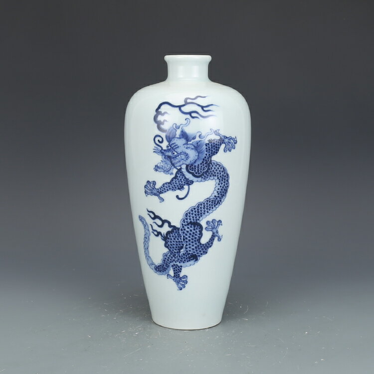 康熙年製紅綠彩龍鳳紋梅瓶古董品時代物 康熙年製紅綠彩龍鳳紋梅瓶 康熙