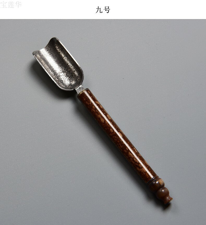 手工滿花紋梅鹿竹柄茶葉鏟 茶勺子茶鏟舀茶葉茶匙 竹制茶則鏟茶具 9